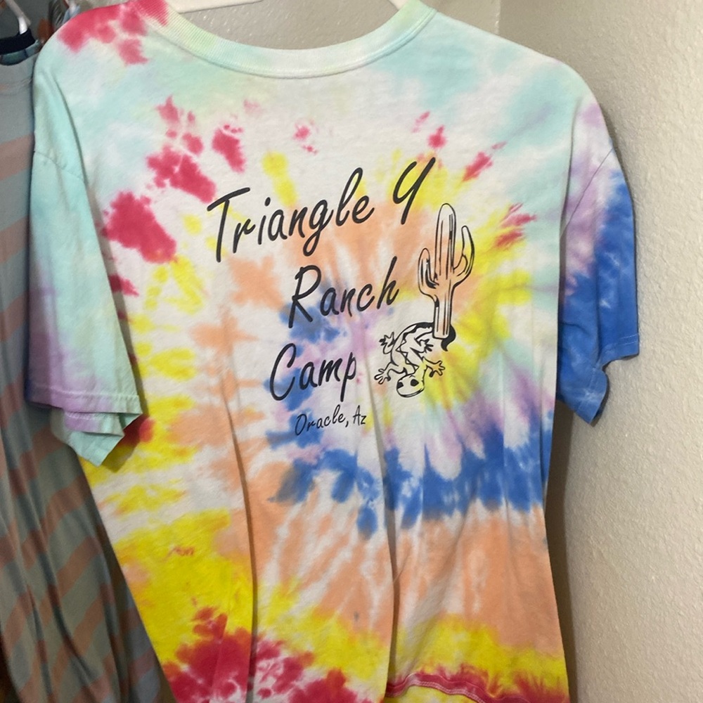“Triangle Y Ranch Camp oracle,Az” tie dye T-shirt